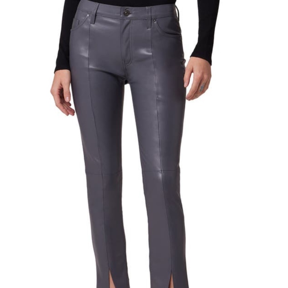 Hudson Dark Grey Faux Leather Pants